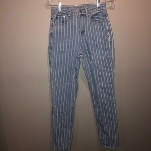 Striped American Eagle Mom Jeans
